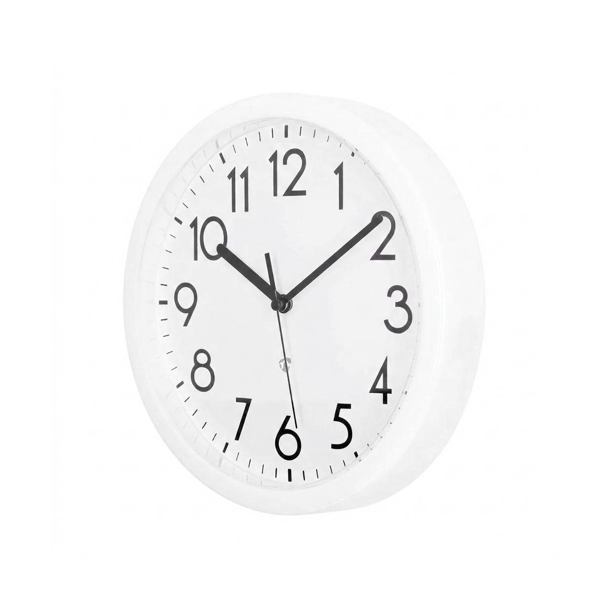 Wanduhr| Durchmesser 220 mm| Kunststoff| Weiss