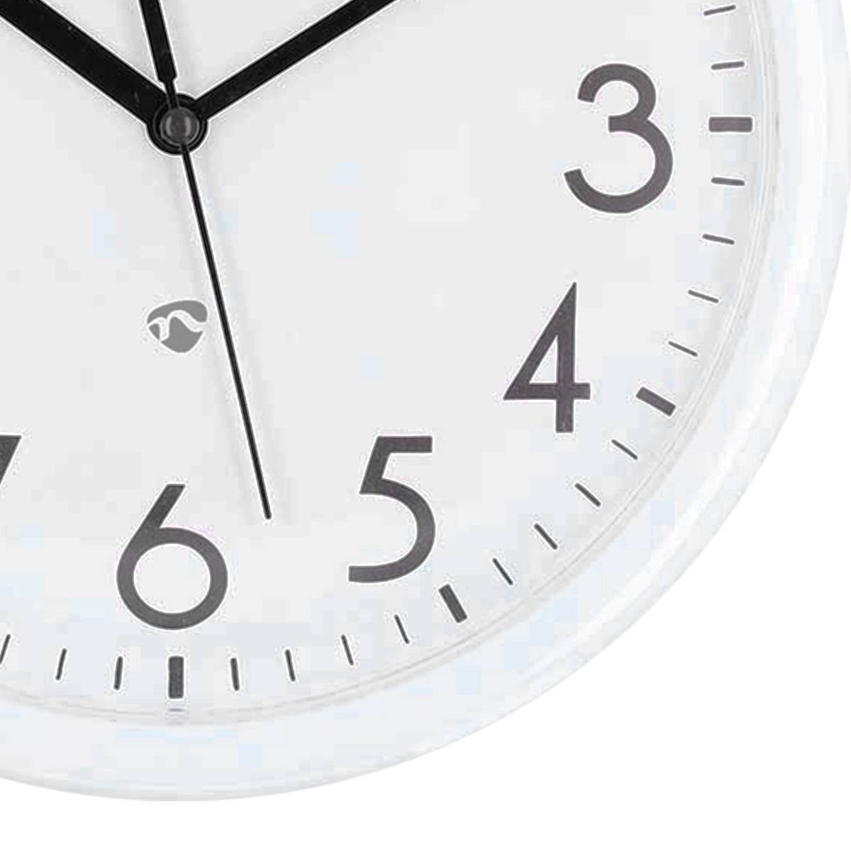 Wanduhr| Durchmesser 220 mm| Kunststoff| Weiss