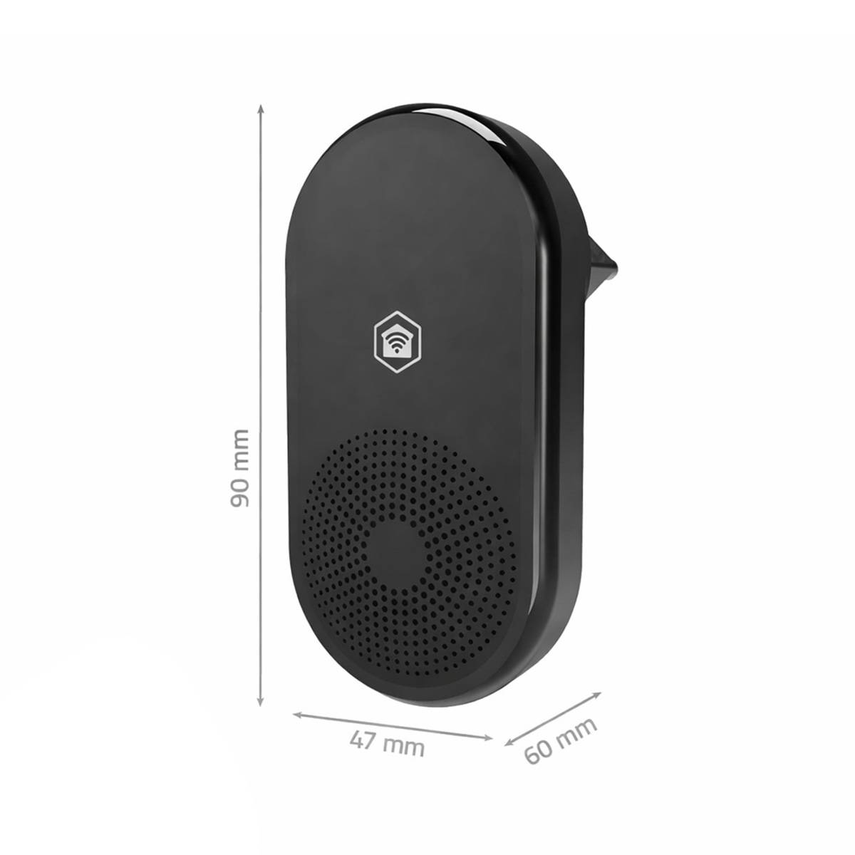 Kabellose Türglocke RF 433 MHz SmartLife mit 55 Melodien Schwarz