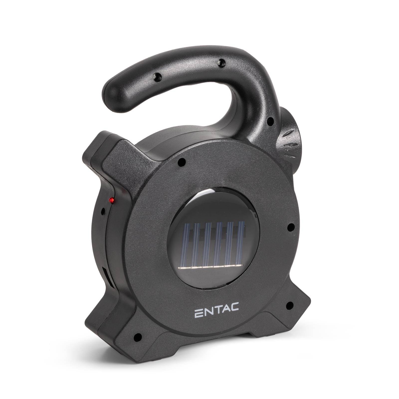 Entac LED Arbeitsleuchte Solar mit Powerbank Multimedia-Technik LED