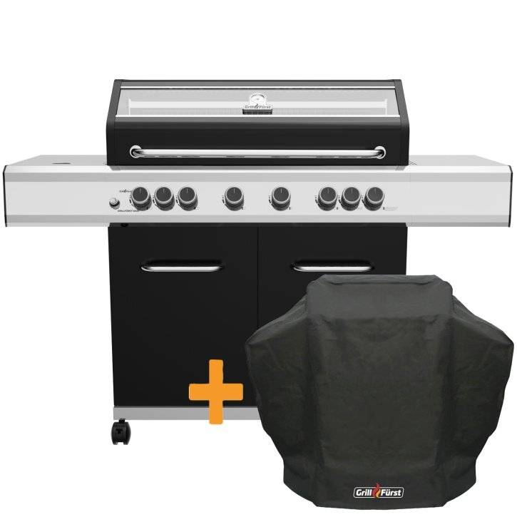 Grillfürst G620E 6-Brenner Gasgrill mit Edelstahlrosten und Infrarotbrennern