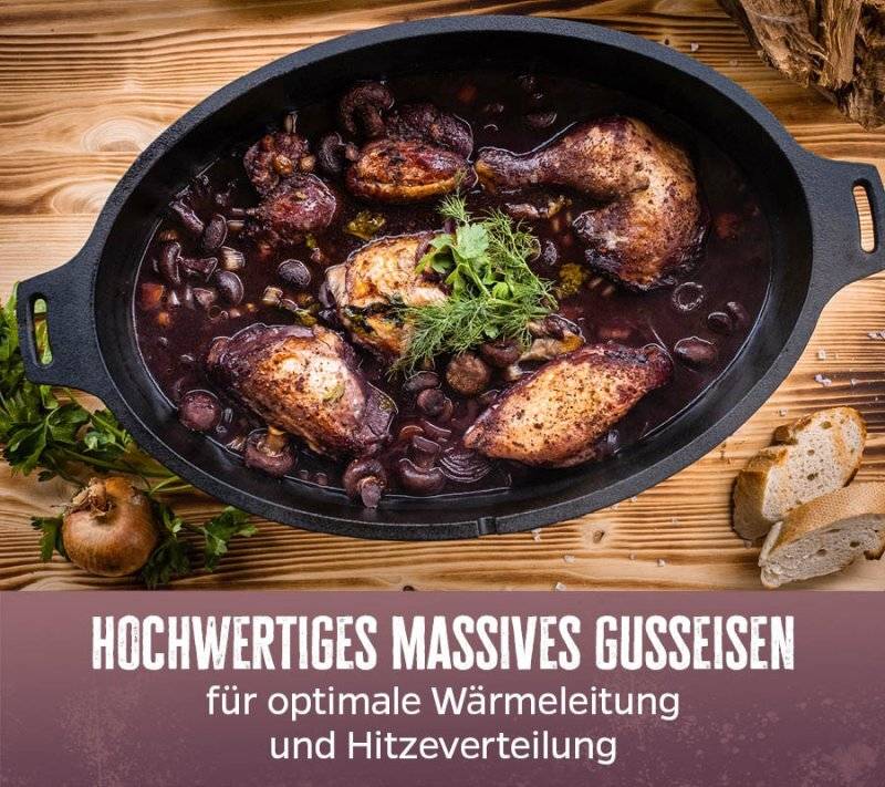 Grillfürst Dutch Oven BBQ Edition DO 6,5 flach / oval Grills, Weber Spirit, Genesis, Broil King