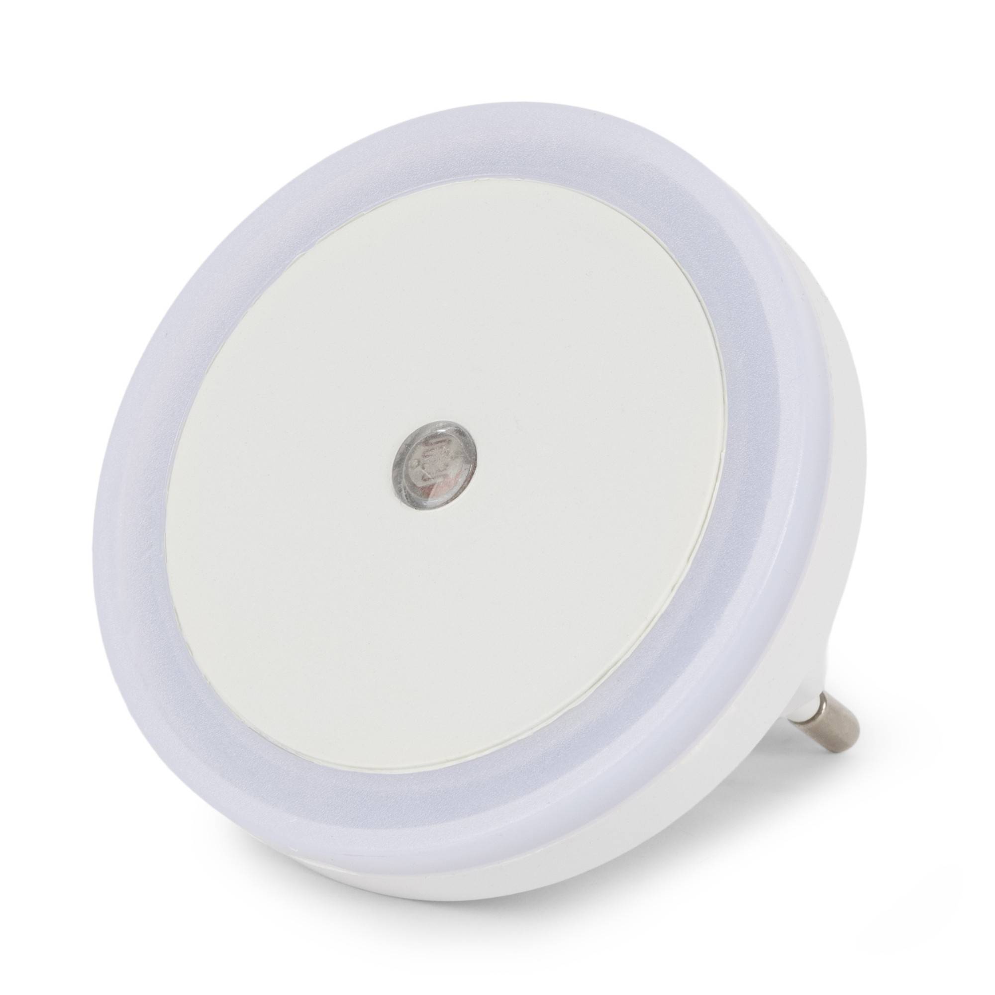 ENTAC Nachtlicht 0,5 W Kreis WW Weiß, Stecker-Nachtlicht, Weiß, Kunststoff, Warmweiß, Kinderzimmer, Flur, IP20