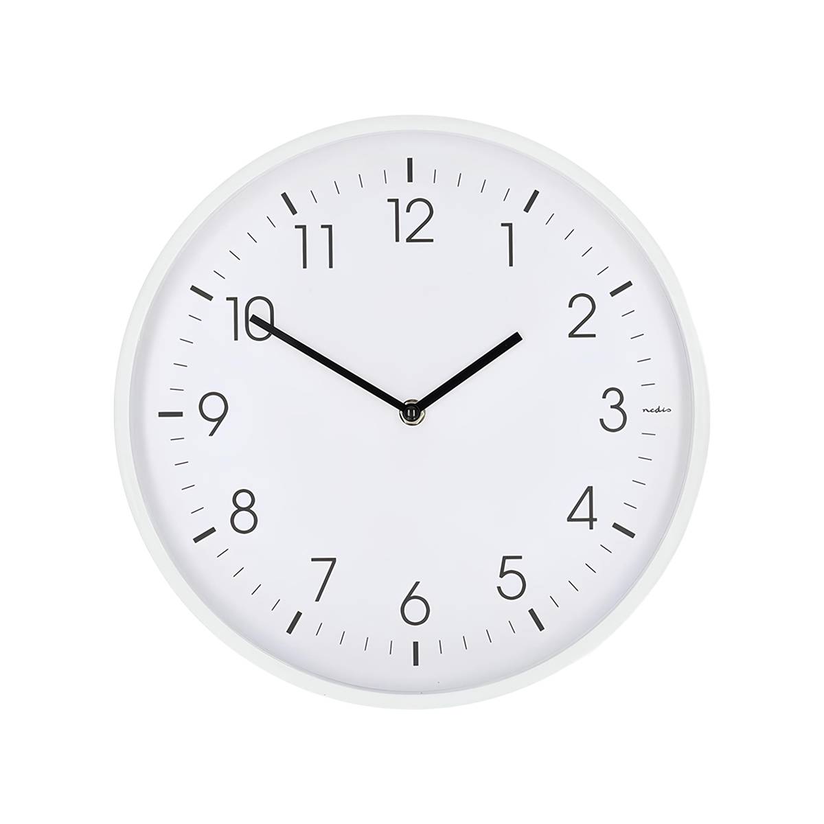Wanduhr 30 cm geräuschloses Uhrwerk leichter Rahmen Weiß