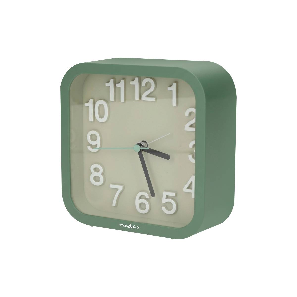 Leiser analoger Tischwecker mit Snooze Funktion Grün