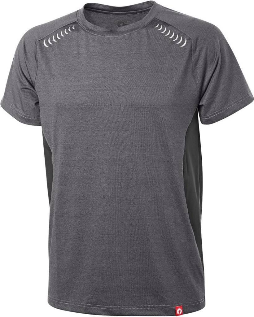 T-SHIRT QUICK DRY GRAU/SCHWARZ MELIERT GR.XL, FORTIS