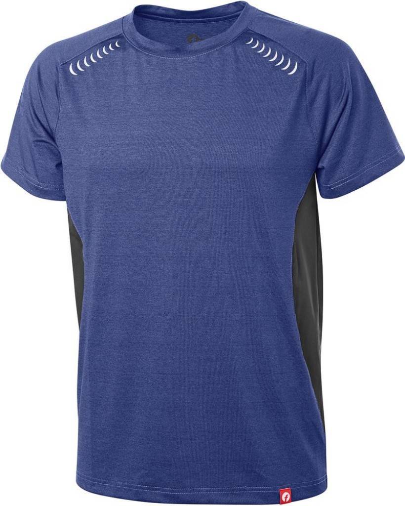 T-SHIRT QUICK DRY KORNBLAU/SCHWARZ MELIERT GR.2XL, FORTIS