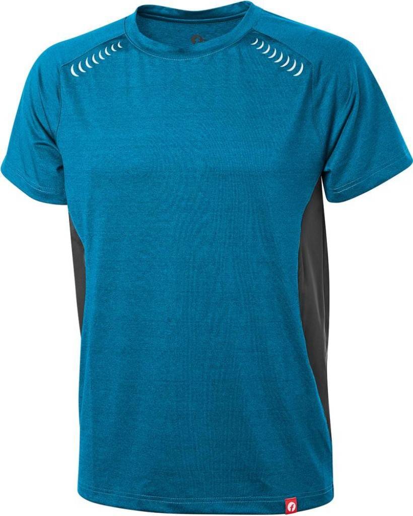 T-SHIRT QUICK DRY PETROL/SCHWARZ MELIERT GR.L, FORTIS