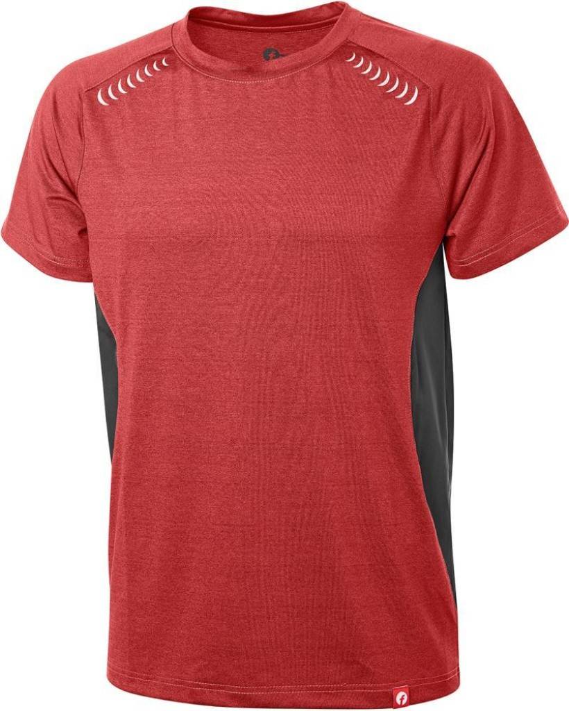 FORTIS T-Shirt Quick Dry bordeaux/schwarz meliert Gr.XL