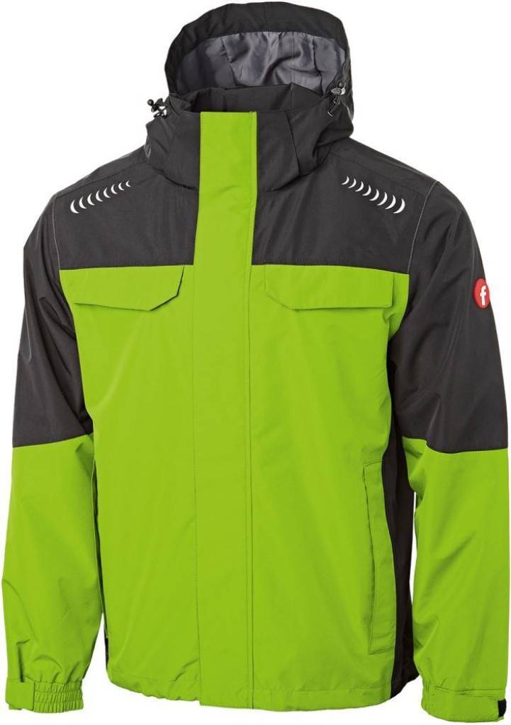 REGENJACKE PLUS LIME/SCHWARZ GR.4XL, FORTIS