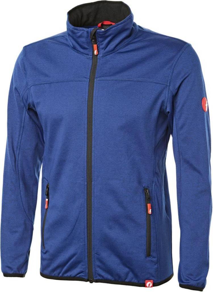 TECH-FLEECEJACKE KORNBLAU/SCHWARZ MELIERT GR.XL, FORTIS