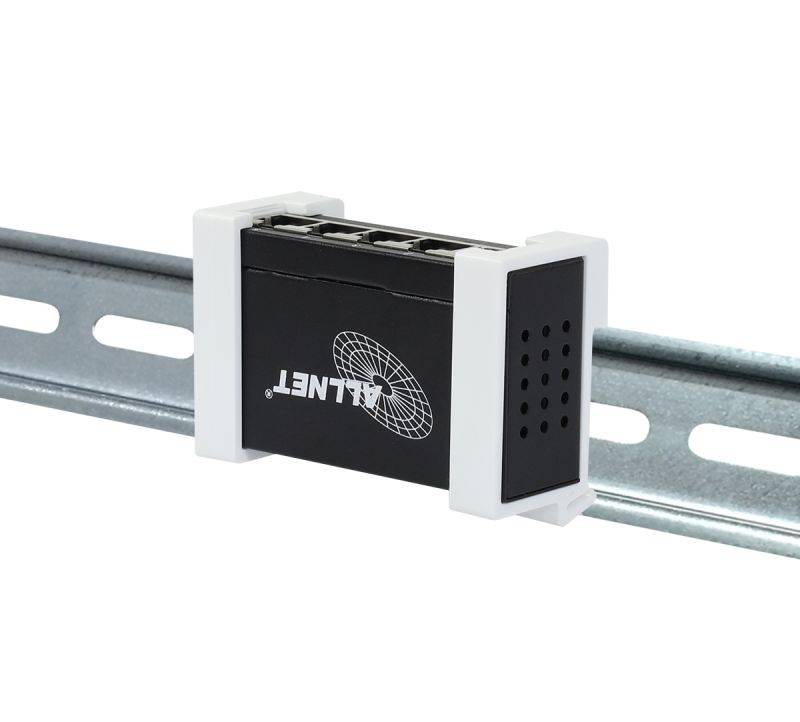 Shelly • Hutschiene • Pro Verteiler Switch 4 • 4x Pro Anschlüsse • 1x LAN Eingang • Lüfterlos • by ALLNET