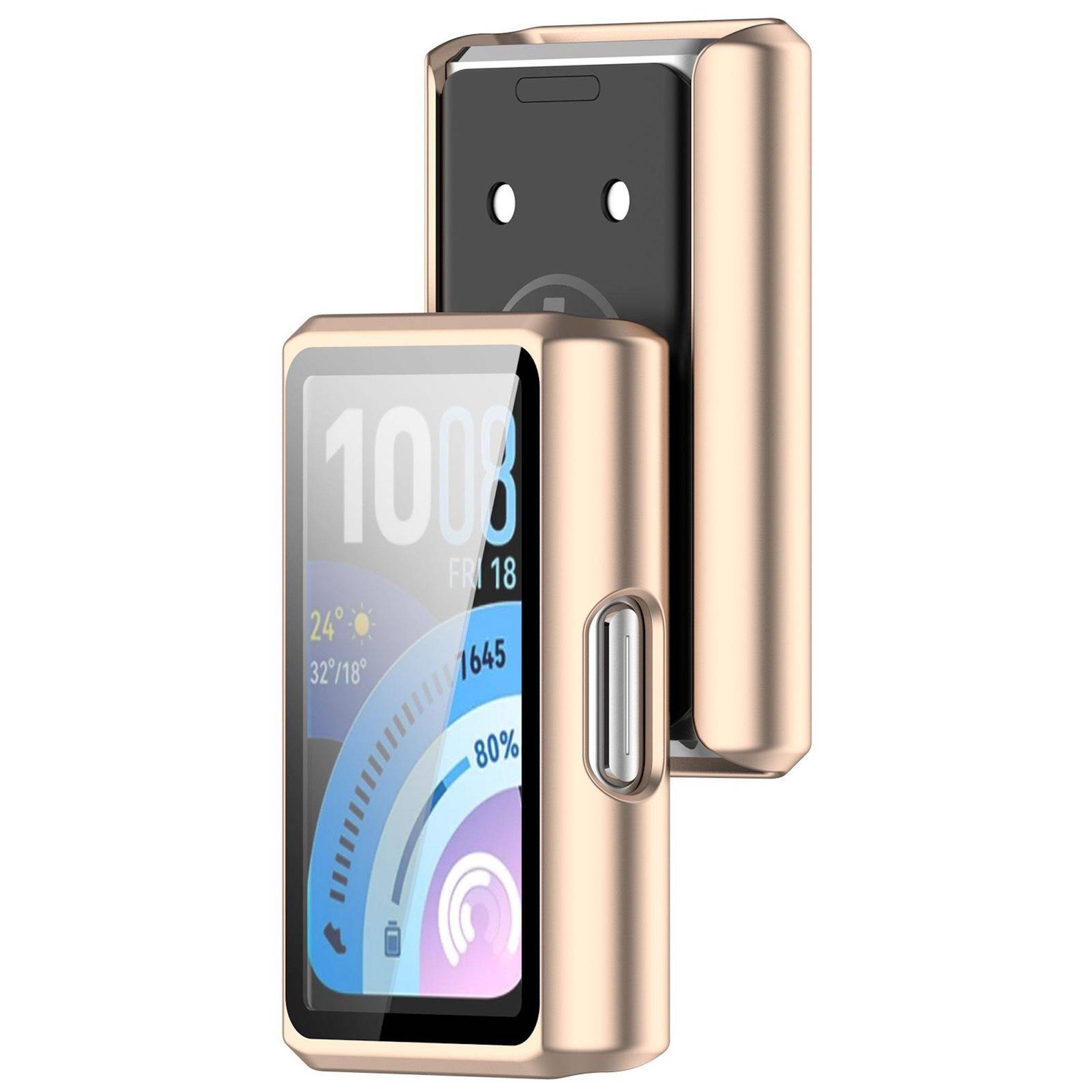 Smartwatch Hülle + Schutzglas für Huawei Band 11 Pro / 11 Pro NFC Matt Pink