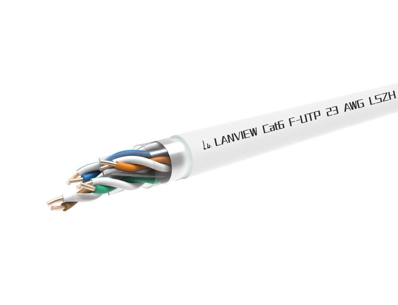Cat6 F-UTP Network Cable 4x2xAWG23 LSZH white - Kabel - Netzwerk