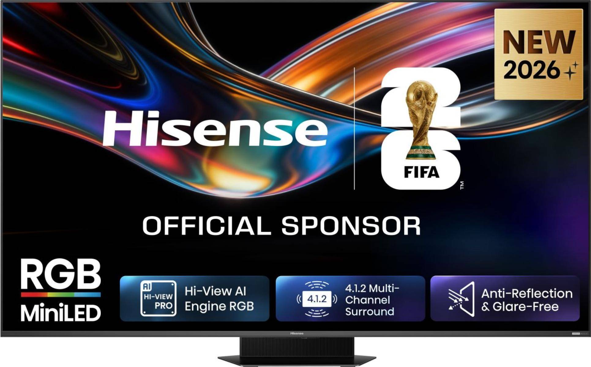 Hisense 75UR9DS, 190,5 cm (75"), 3840 x 2160 Pixel, QD-Mini LED, Smart-TV, WLAN, Schwarz, Grau