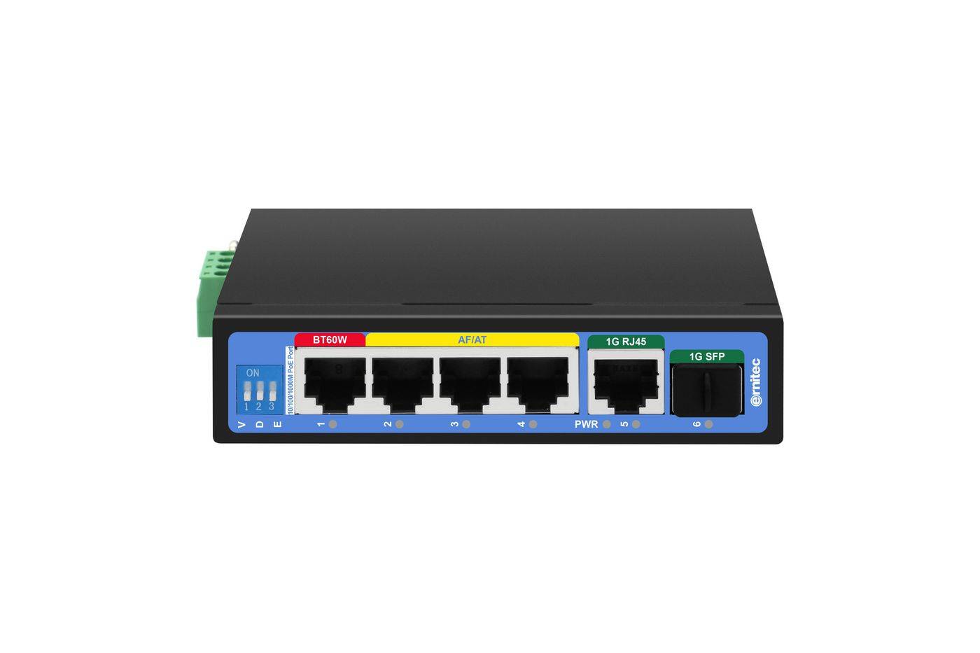 Switch - Intelligent, Industrial - unmanaged - 4 x 10/100/1000 (PoE)