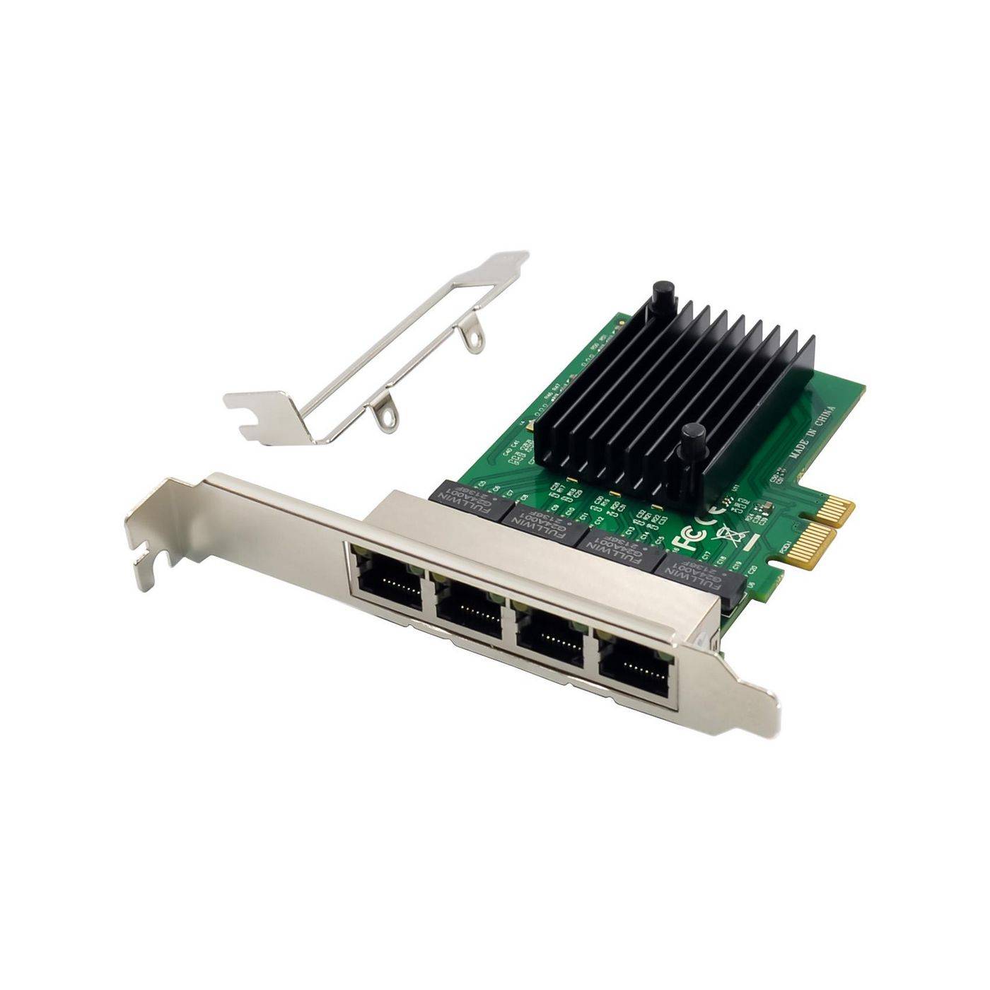 MicroConnect Network Card PCIe x1 RTL8111F Quad-1G RJ45PCI-Express