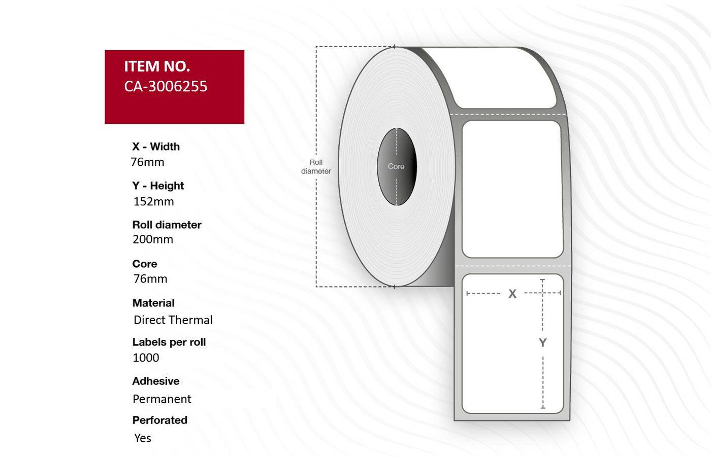Label Core Direct Thermal Uncoated