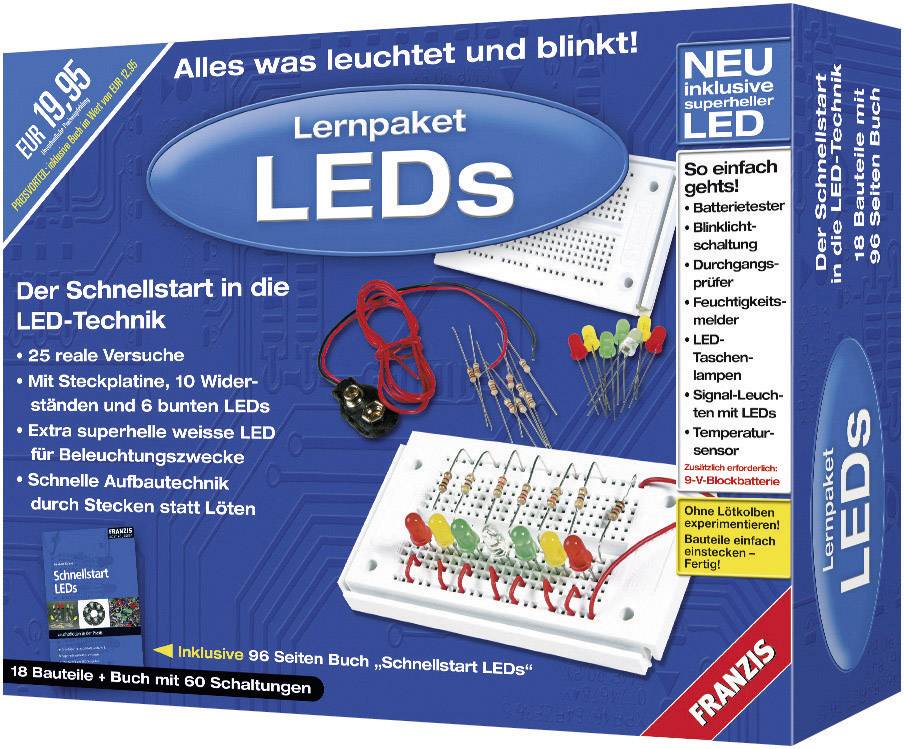 Franzis Verlag 65065 LEDs Elektronik Lernpaket ab 14 Jahre