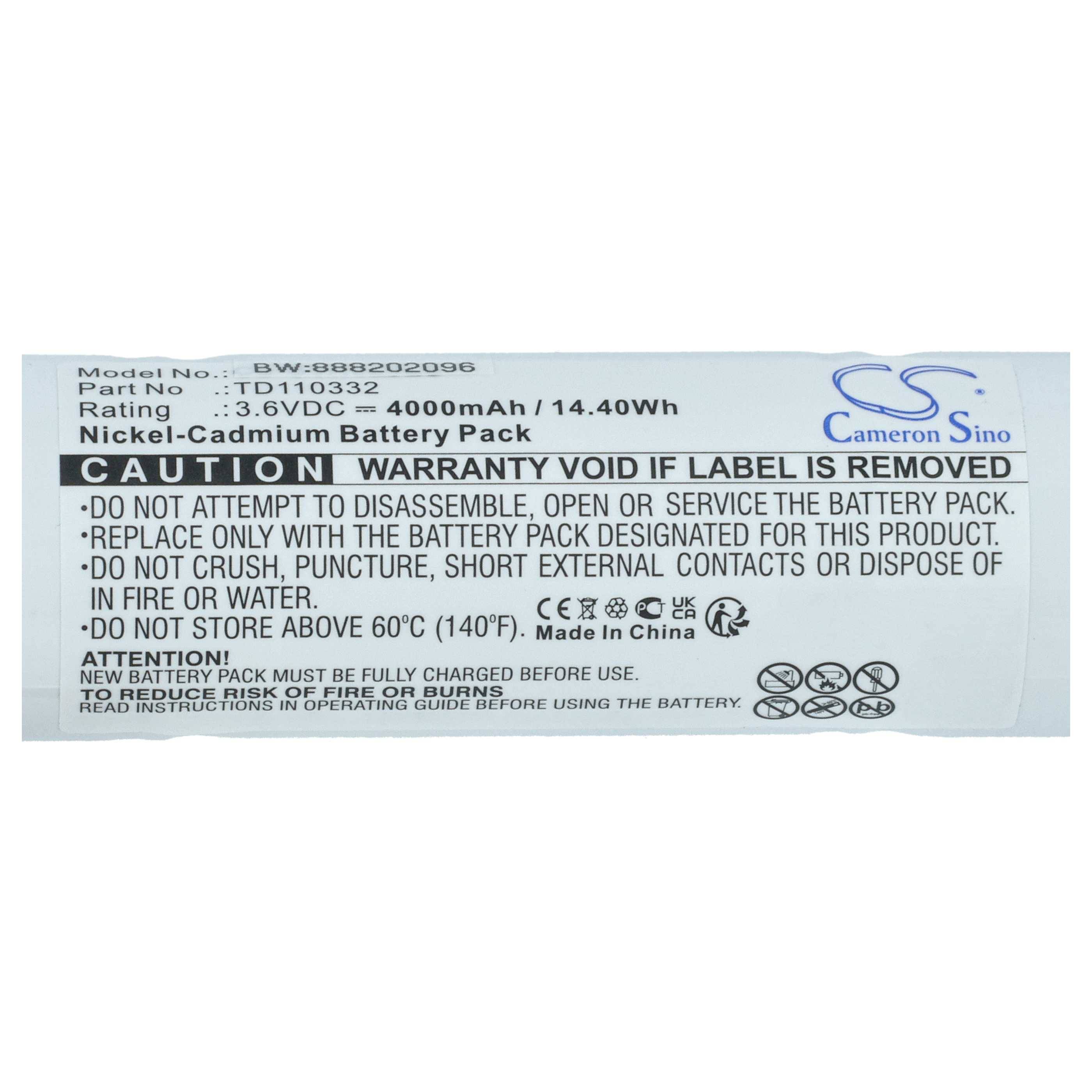 vhbw 2x Akku kompatibel mit Schneider A-AMB-E OVA58321, A-AMB OVA58320 Fluchtweg, Notfallbeleuchtung (4000 mAh, 3,6 V