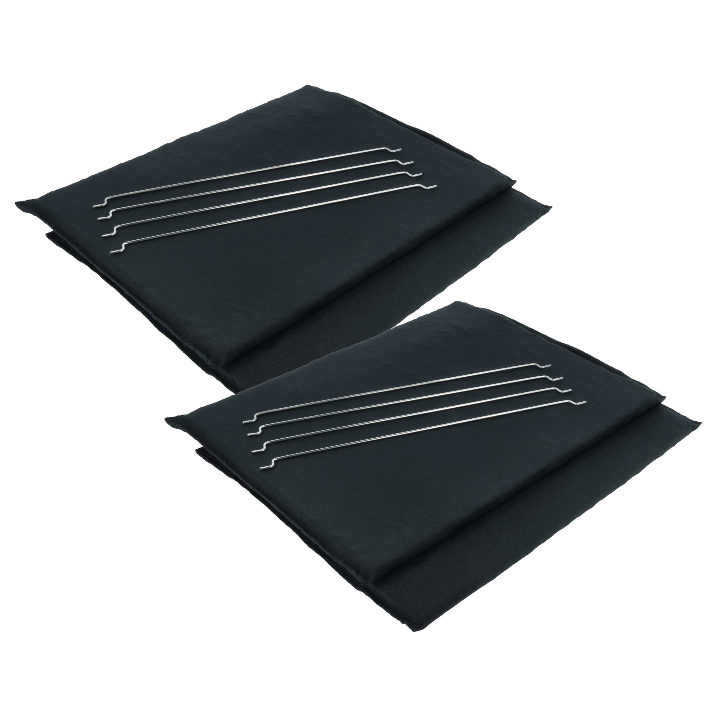 vhbw 4x Aktivkohlefilter Ersatz für Miele DKF 22-1, 4002515445303 für Dunstabzugshaube + Befestigungsmaterial