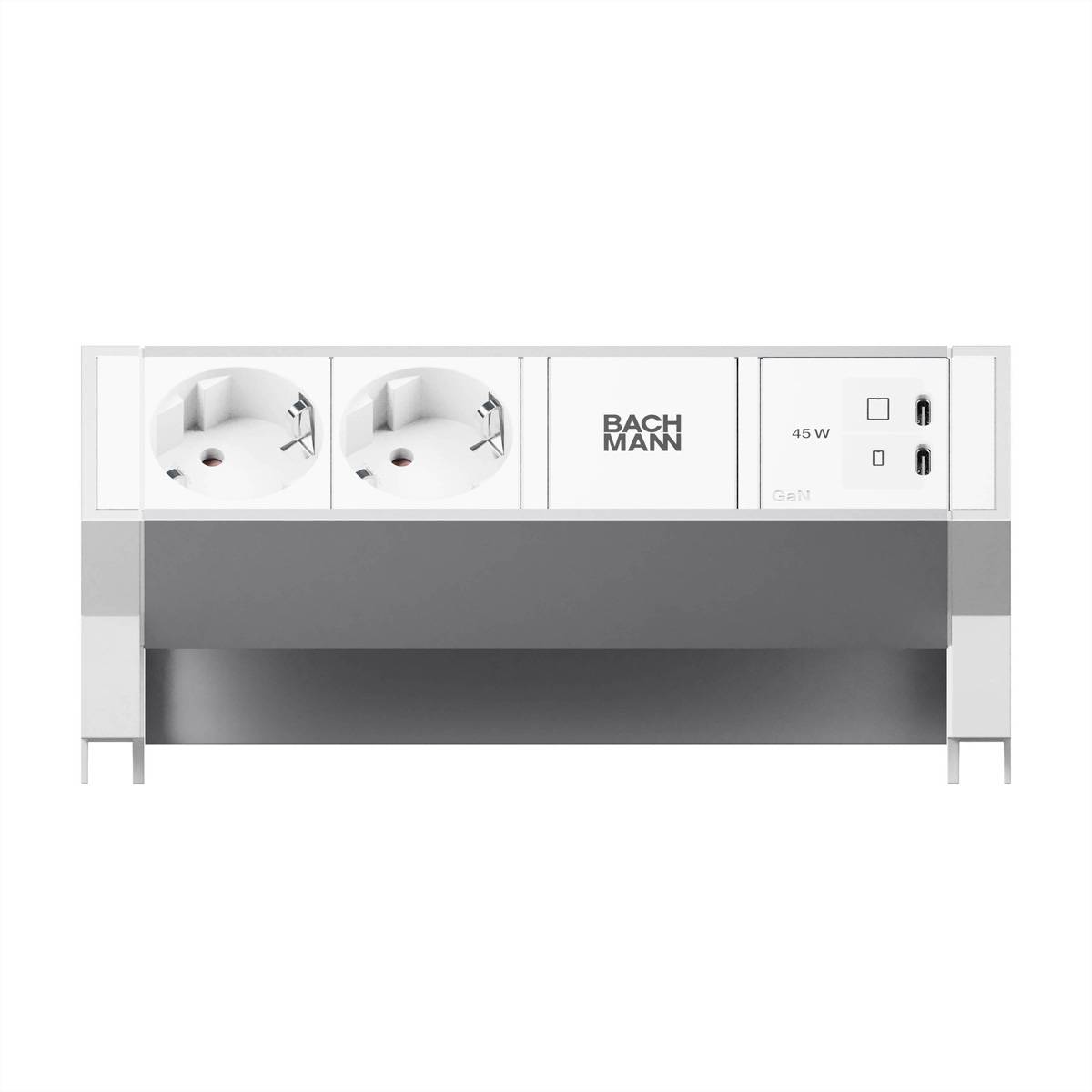 Bachmann DESK2 ALU WHITE 2xCEE7/3 BM0022042
