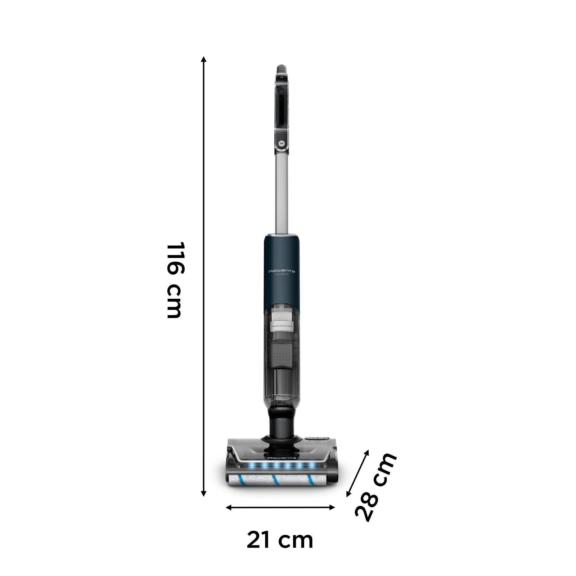 Rowenta X-Clean 7 GZ5735E0, Stabstaubsauger, Beutellos, Schwarz, Chrom, 0,5 l, Rechteckig, Trocken&amp;Nass