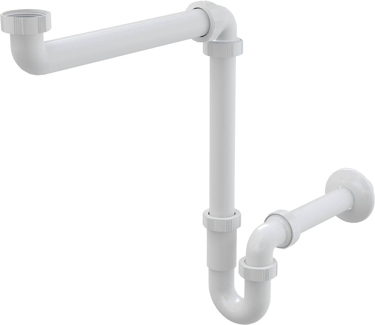 Alcadrain Raumsparsiphon für die Waschbecken DN 32 mit einer Überwurfmutter 5/4"