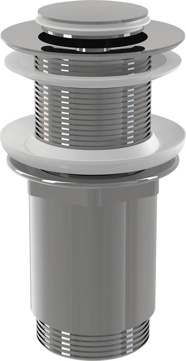 Alcadrain Ablaufventil für die Waschbecken CLICK/CLACK 5/4" Ganzmetal ohne Überlauf, Kleiner Stopfen