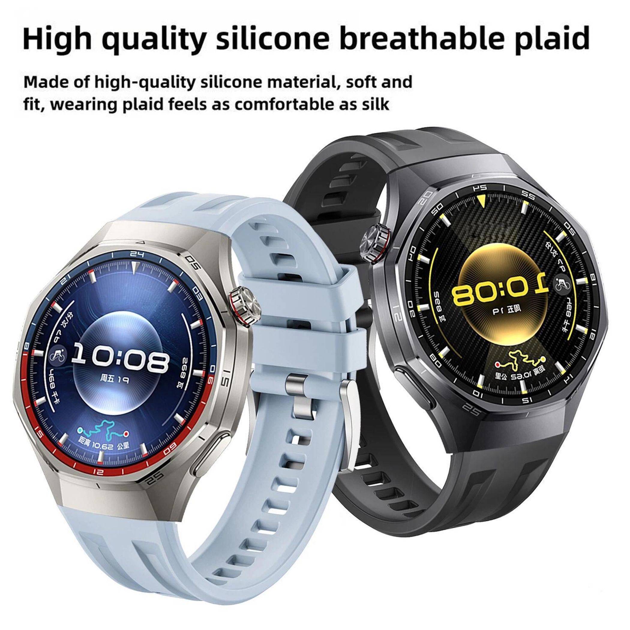 Silikon Armband für Huawei Watch GT 6 Pro Press Button &amp; Seamless Design Rot
