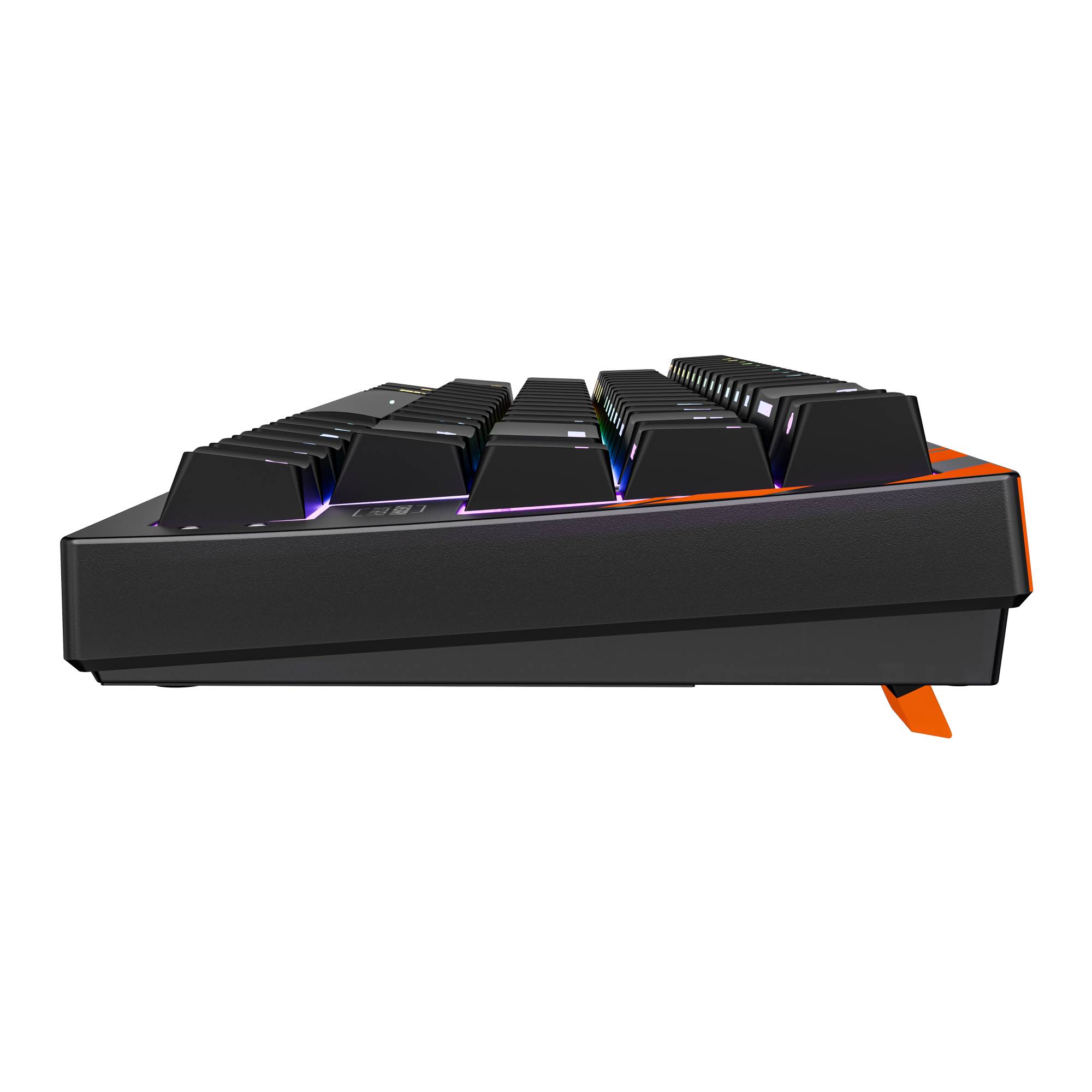 Cherry K5 PRO TMR COMPACT, Kabelgebunden, USB, Mechanischer Switch, AZERTY, RGB-LED, Schwarz, Orange