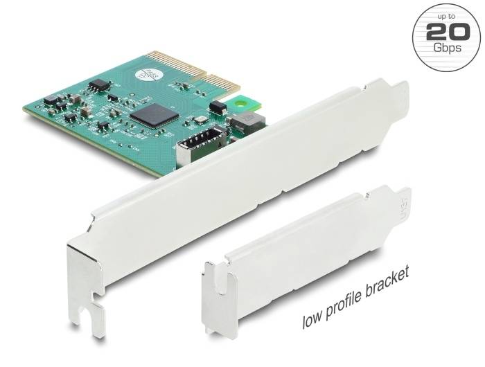 Delock PCI Express x4 Karte zu 1 x intern USB 20 Gbps Typ-E Key A
