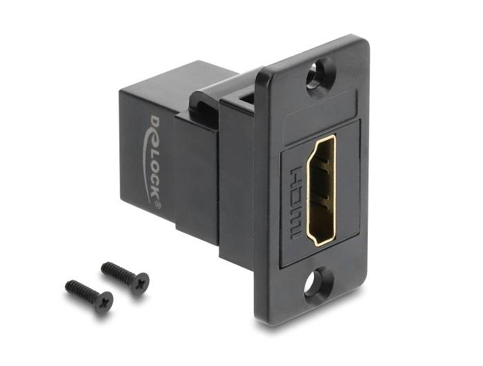 91194 - Delock Panel Mount HDMI Buchse zu Buchse 4K schwarz