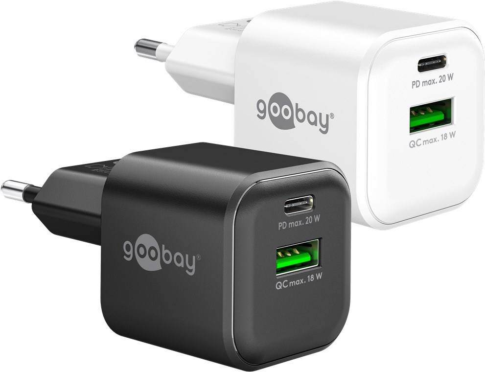 USB-C PD GaN Dual-Schnellladegerät Nano schwarz - Netzteil - 30 min