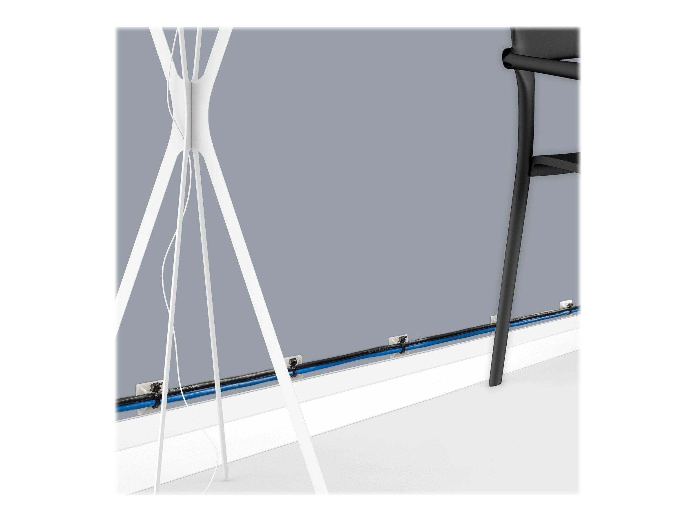 StarTech.com 100 Stück Selbstklebende Kabelbinderhalterungen - Groß - Kabelbinderhalterung - weiß -