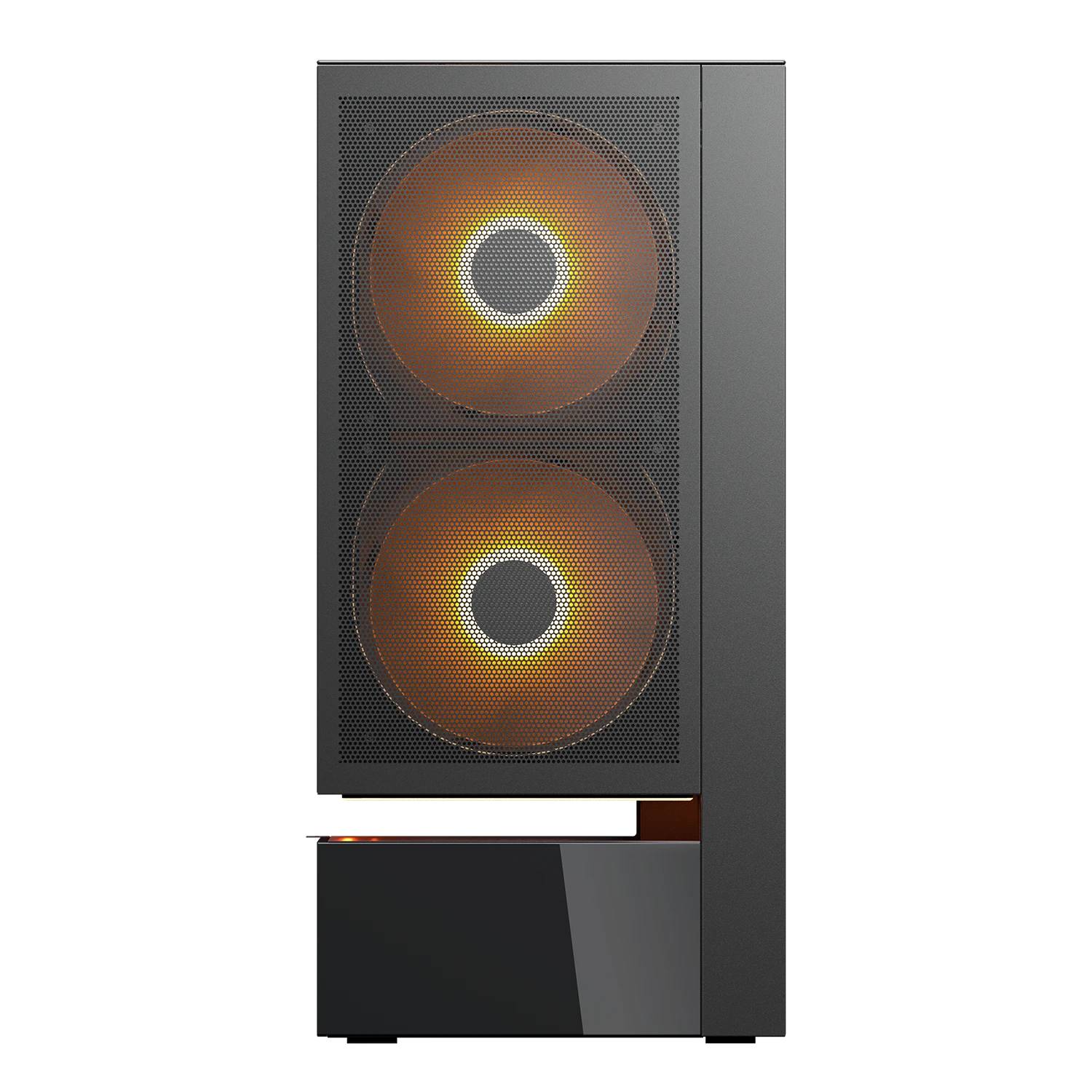 COUGAR Gehäuse Midi-Tower, CFV235 Vision, ARGB, LCD-Display, Mesh, Schwarz, Midi Tower, PC, Schwarz, ATX, CEB, micro ATX