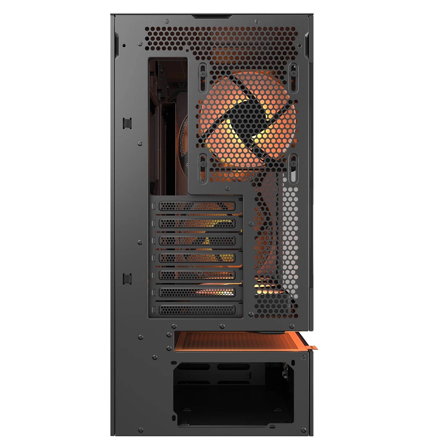 COUGAR Gehäuse Midi-Tower, CFV235 Vision, ARGB, LCD-Display, Mesh, Schwarz, Midi Tower, PC, Schwarz, ATX, CEB, micro ATX