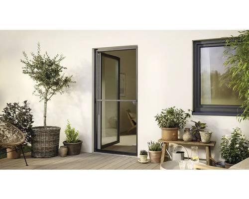 tesa® Fliegengitter Alu für Türen anthrazit 1x2,2 m