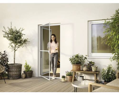 tesa® Fliegengitter Alu Comfort XL für Türen weiß 1,2x2,4 m