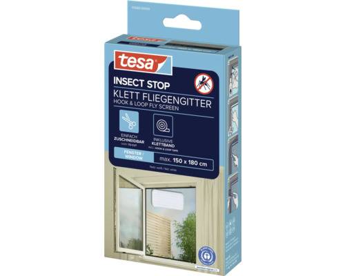 tesa Fliegengitter Klett für Fenster weiß 180x150 cm