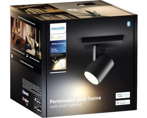 Philips Hue Deckenspot Runner 1xGU10/4,2W schwarz mit Hue Dimmschalter