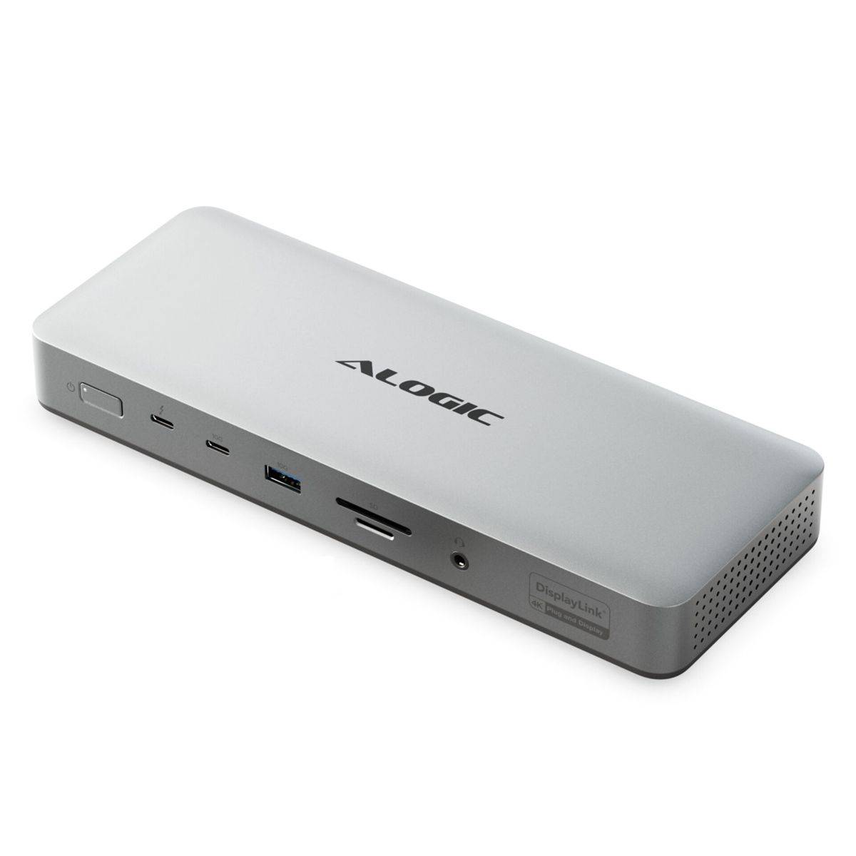 Alogic TB4DU4, Kabelgebunden, Thunderbolt, 3,5 mm, Grau, Schwarz, SD, MicroSD (TransFlash),