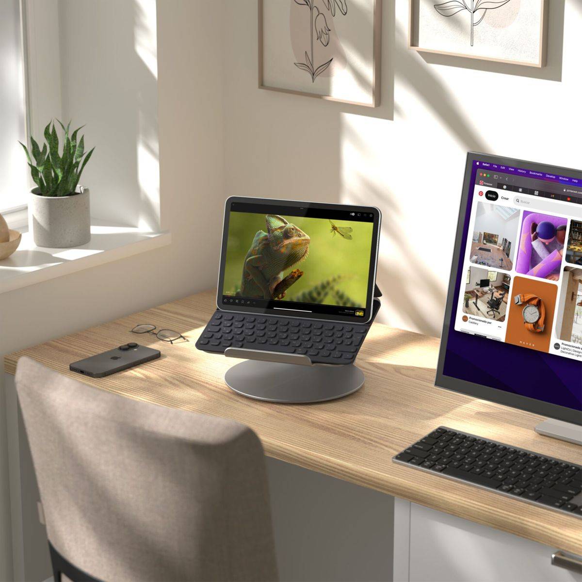 Alogic E360LSSLV, Laptop-Ständer, Silber, Aluminium, ABS Synthetik, Silikon, 167 mm, 252 mm, 59 mm