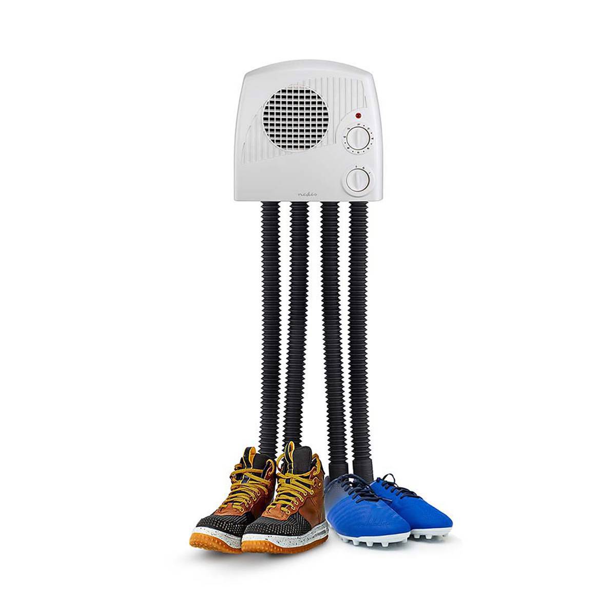 Schuhtrockner für 4 Paar 350W mit ausziehbaren Rohren Weiß-Schwarz