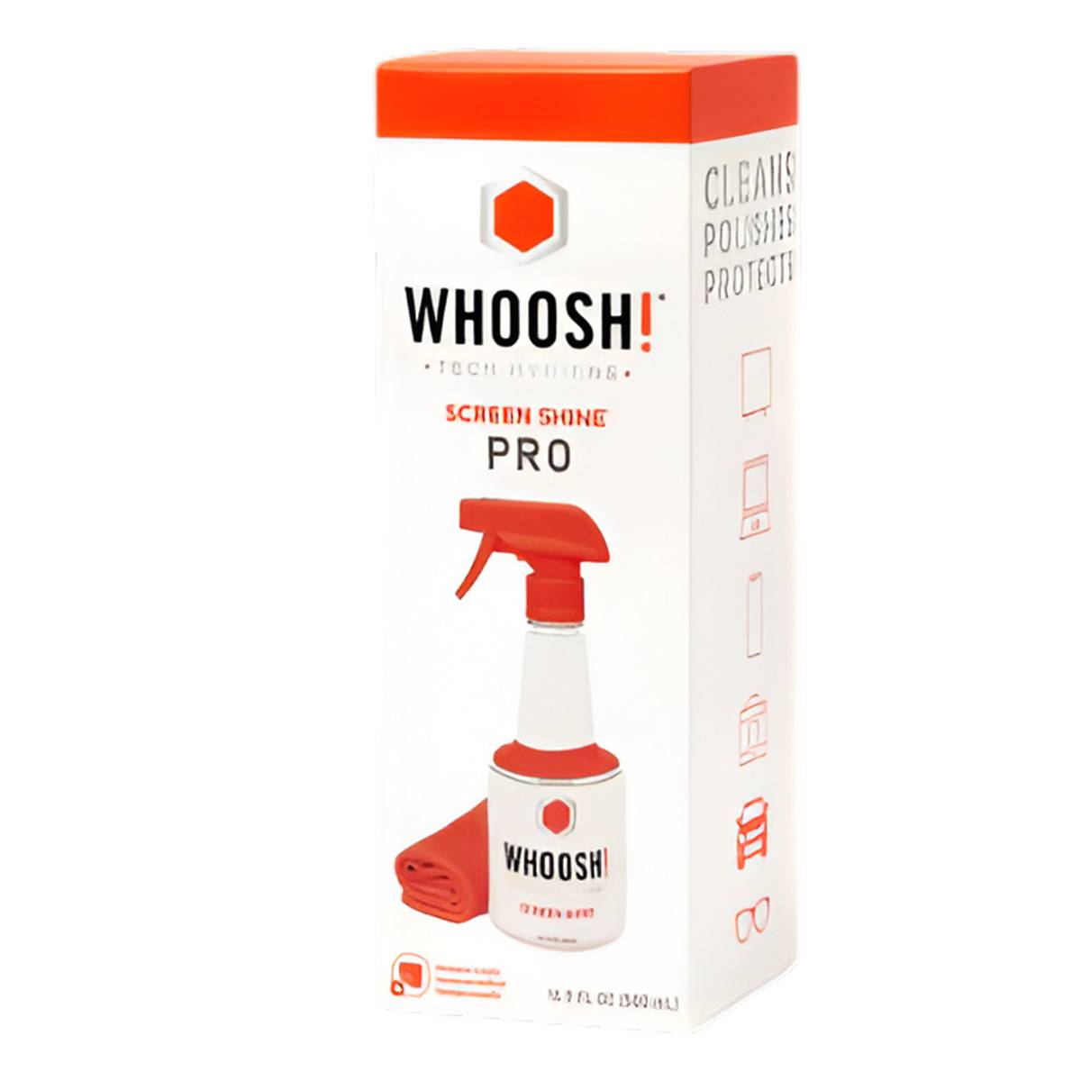 Display-Reinigungsset 500ml mit Mikrofasertuch Transparent