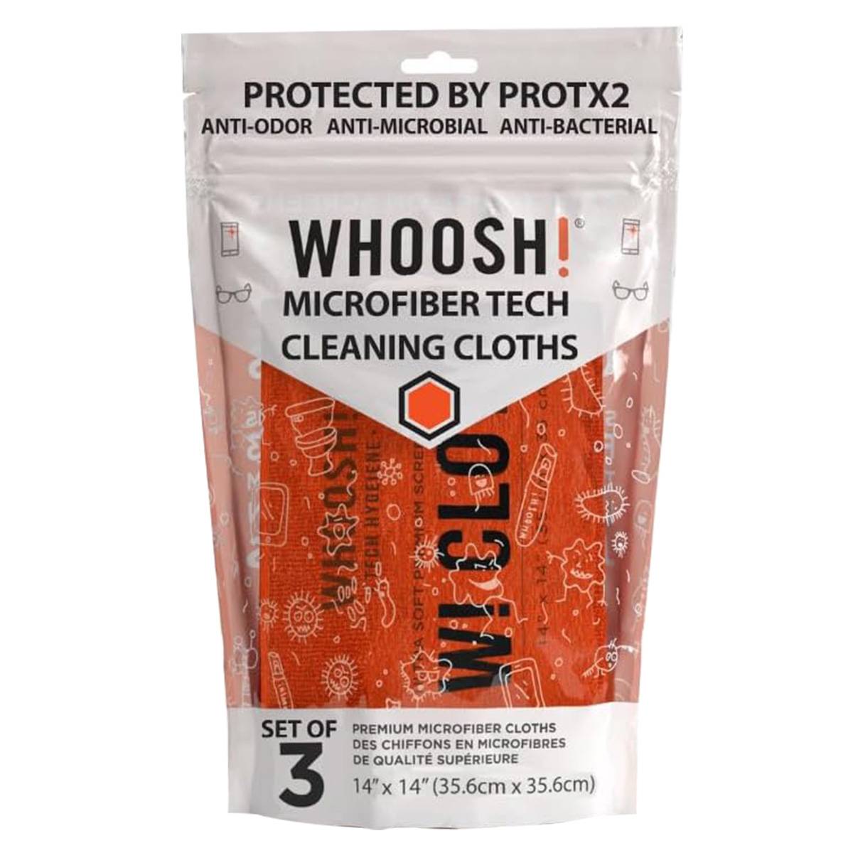 3er Set XL Mikrofasertücher für Elektronik Orange