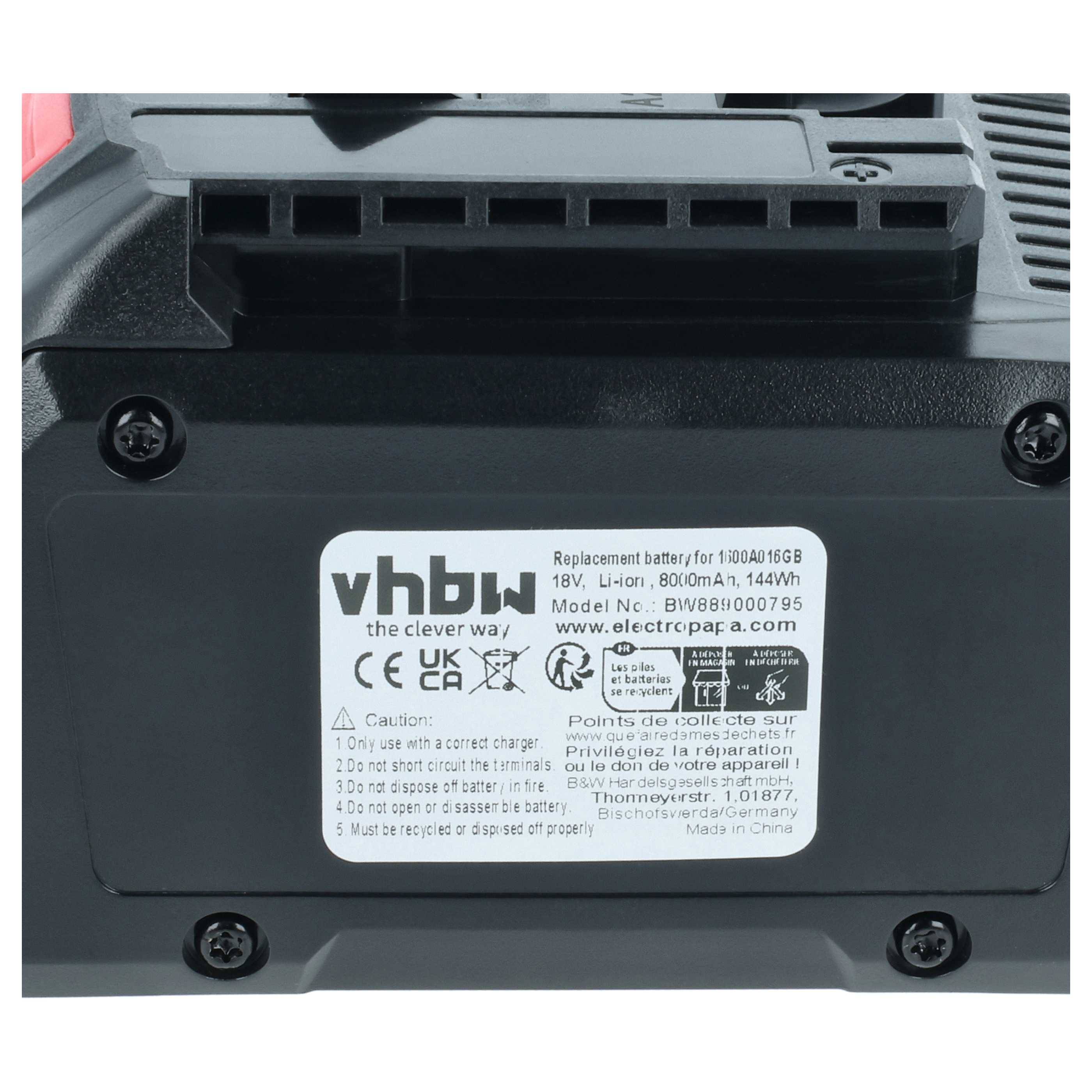 vhbw Akku kompatibel mit Kummert 18 V Werkzeug (8000 mAh, Li-Ion, 18 V)