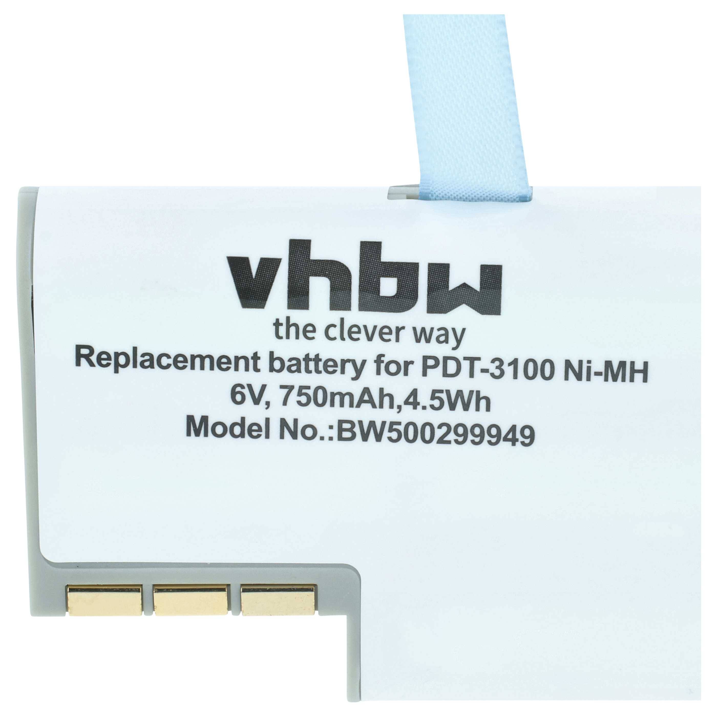 vhbw 2x Akku Ersatz für Symbol 50-14000-0, 21-36897-02, KT12599-04, KT-12596-01 für Barcodescanner POS (750 mAh, 6 V