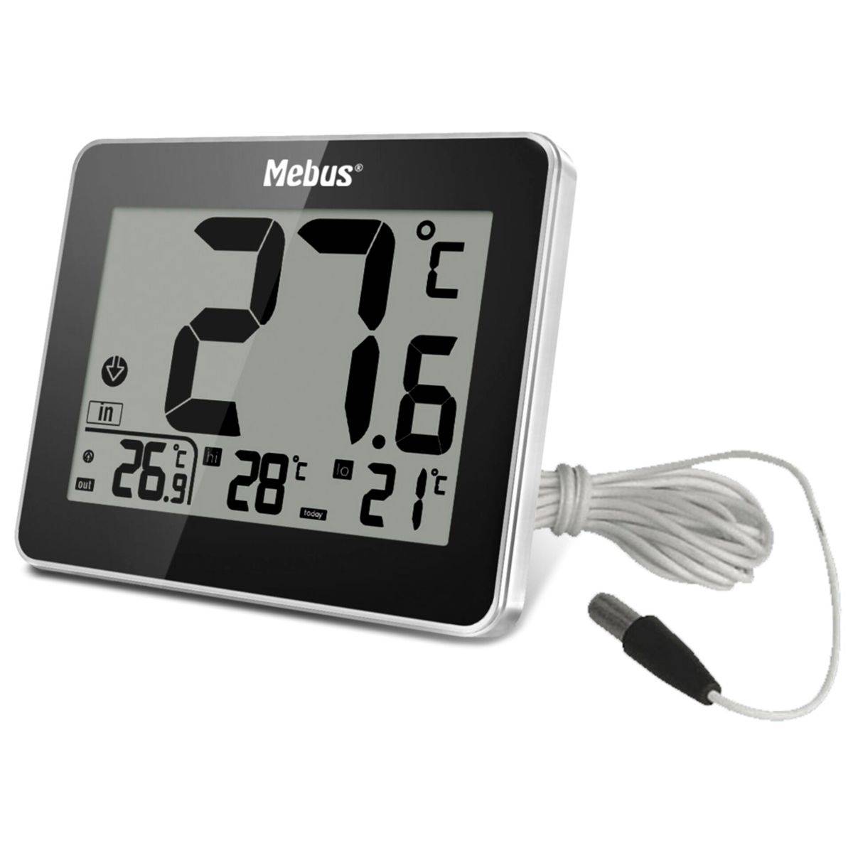 48432 - Elektronisches Umgebungsthermometer - Drinnen/Draußen - F -°C - Digital