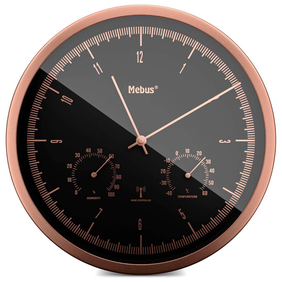 Mebus 19778 Funkwanduhr mit Thermo-Hygrometer